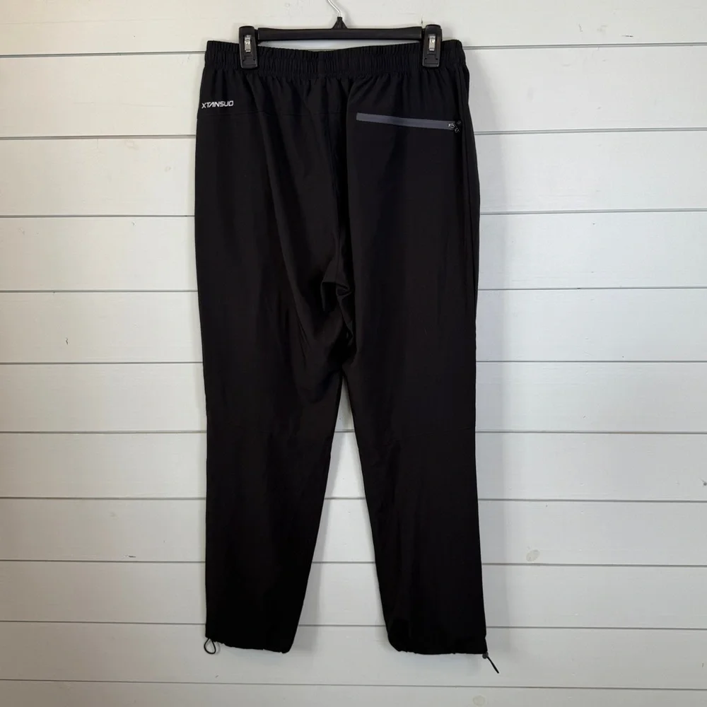 xtansuo black‎ sweatpants with cinch bottoms women's size large